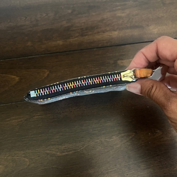 DOONEY & BOURKE Monogram Vintage Rainbow Zipper Coin Purse - Picture 4 of 8